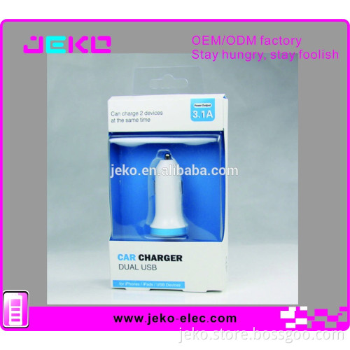 Good quality dual usb car charger LED light up car charger for mobile phone in car using charger